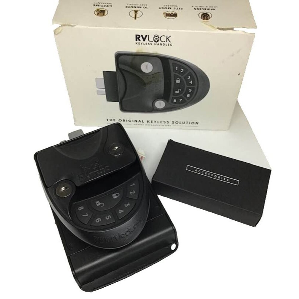 RV Lock V4 Keyless Handles Integrated Keypad Door Fit Most Trailers Wireless NEW